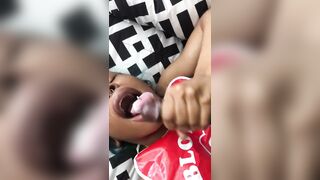 Black Women that Love Cum: She Didnt Need the Bib #2