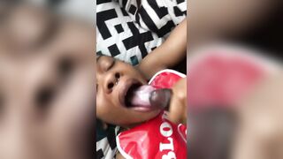 Black Women that Love Cum: She Didnt Need the Bib #4