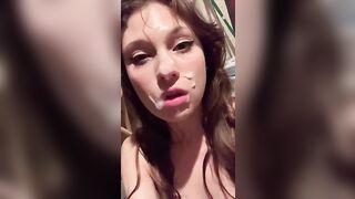 Cumshots: Gf gets Facial cumshot #2