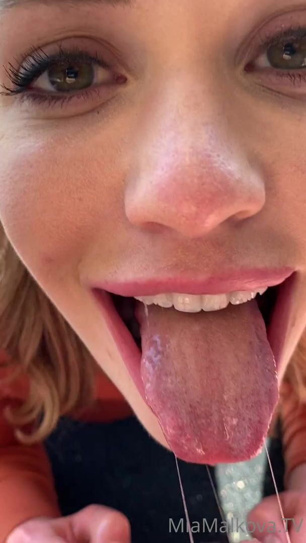 Mia gets a mouthful