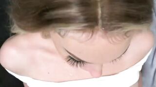 Cumsluts: Playing with her tits as she waits for her load #4