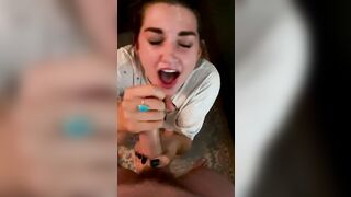 Cumsluts: She makes a mess on herself #3