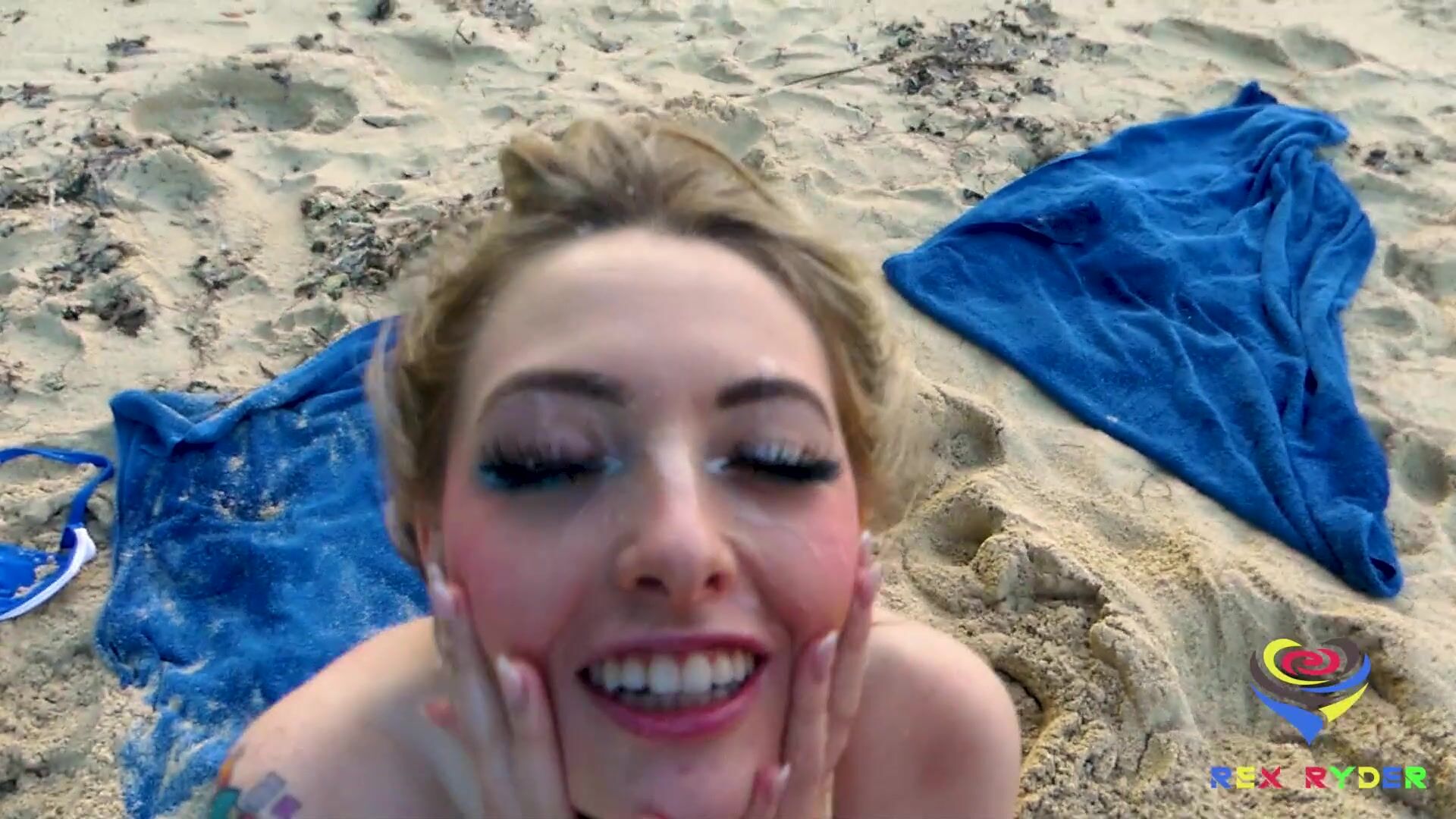 Yoga Instructor Facial On The Beach