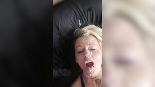 Cumsluts: Hubby cumming on my face after my date with a new guy! #2