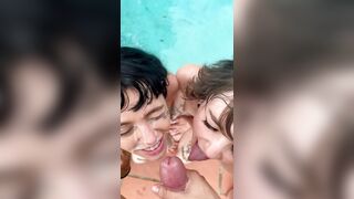 Cumsluts: Nothing like a quick dip after the cumshot #3