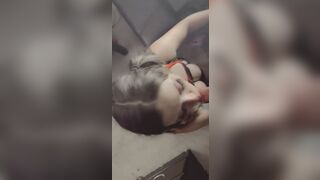 Sucked it so good he soaked my face, filled my mouth, AND covered my titties!