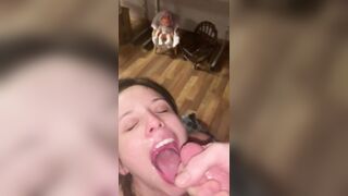 Cumsluts: Choking on daddy's big cock before getting glazed in cum! #4