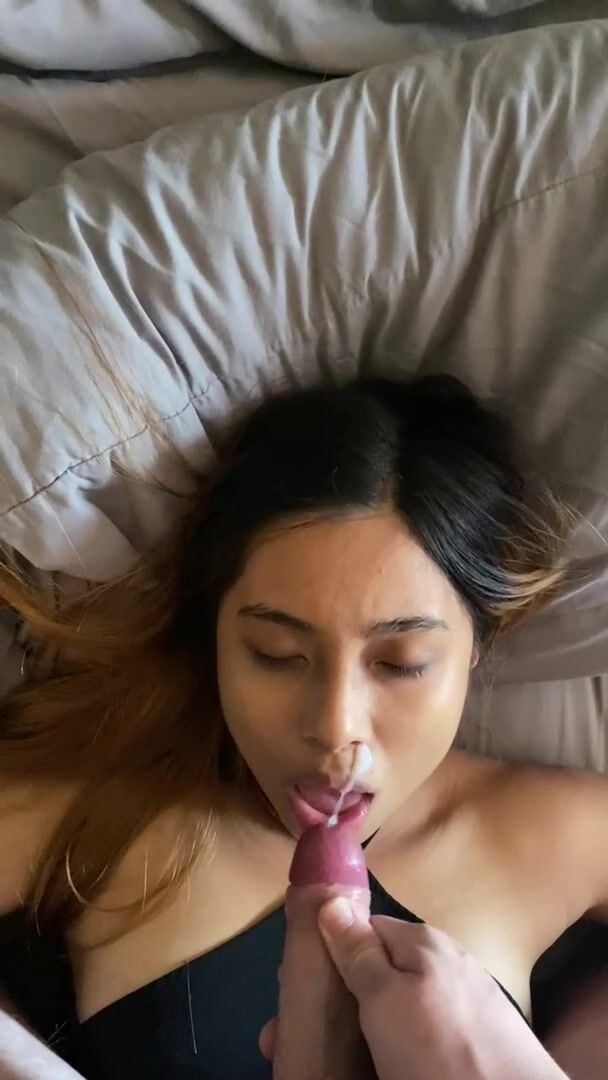 I love cum on my pretty Asian face!
