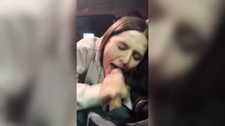 Cumsluts: Cumslut in the car #3