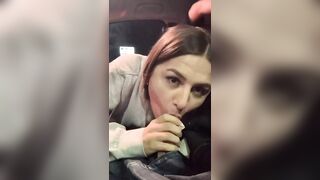 Cumsluts: Cumslut in the car #4