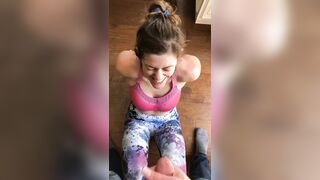 Cumsluts: Sexy workout babe gets covered in cum #2