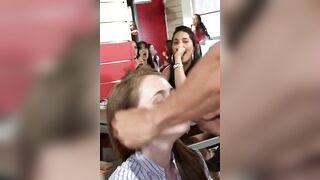 Cumsluts: Getting a facial in front of all her friends #3