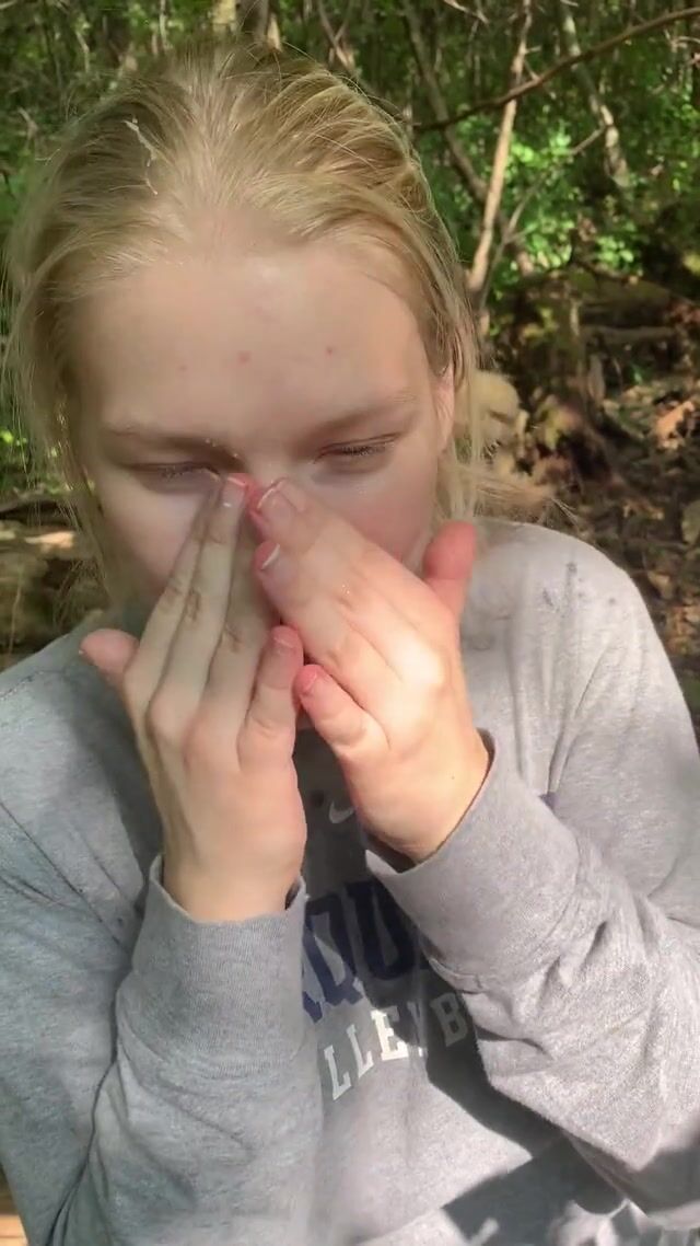 Can you tell how much I love it? Cleaning up after getting facefucked on the trail...