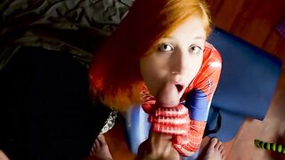 Cumsluts: Spider-Girl Cosplayer Gets Face Fucked and Huge Facial #4