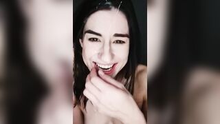 Cumsluts: Beautiful cumslut is happy to get showered in cum. She looks so sexy when she checks herself out with cum all over #4