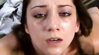 Rubbing her pussy while she makes him cum