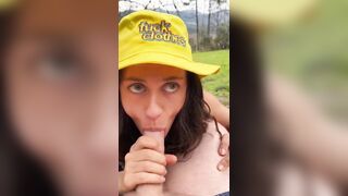 Cumsluts: My friend and I went on a hike and one thing lead to another and then he was cumming in my mouth ???? #1