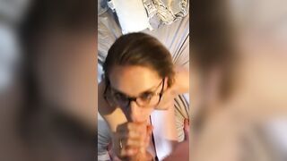 What’s the best way to clean cum off glasses?