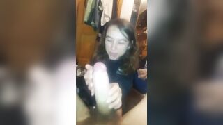Cumsluts: surprise cum, she didn't like but says aww #4