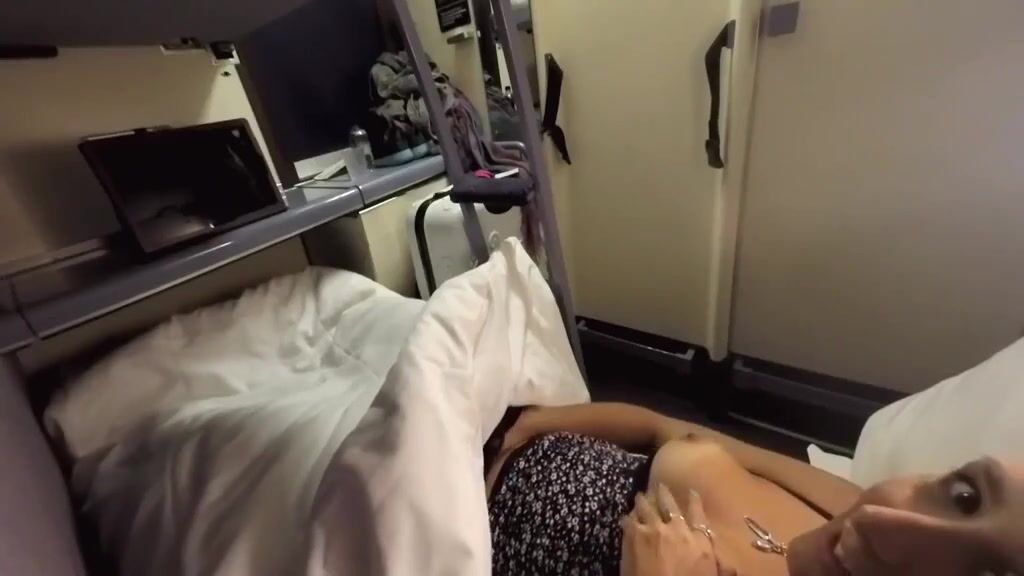 Woman fucks man on night train. I want it to be real