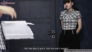 This schoolgirl skipped class again! For this she will walk with sperm in panties