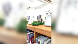 Girls Skillfully Squeeze Sperm: Ellie Eilish Loading Up At The Bookstore #3