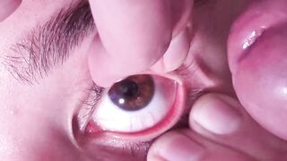 Cum in open eye | Extreme closeup