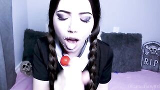 Fake Cum: Wednesday Addams Facial #2