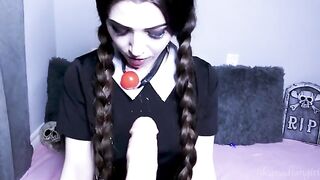 Fake Cum: Wednesday Addams Facial #4