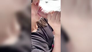 They say honey is good for a sore throat, I found cum to be a good alternative ????