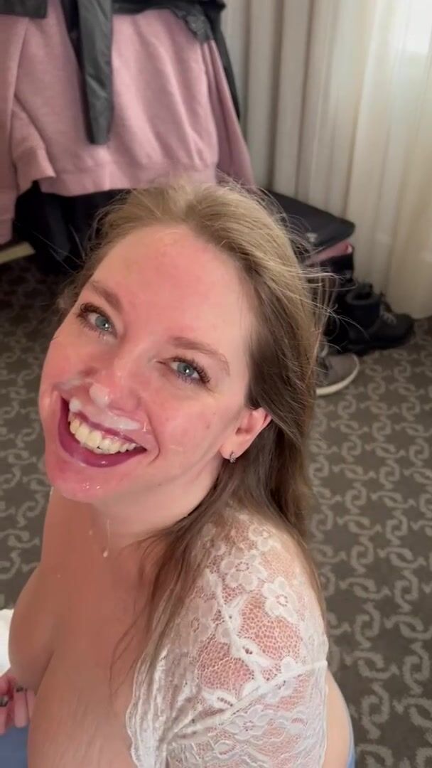 Love the feel of a new man’s cum on my face!