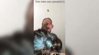 Unexpected Cum: No-knock Cumshot at her 1st Gloryhole #3