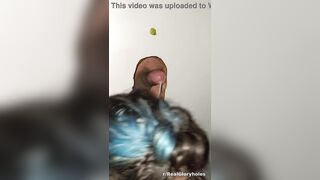 Unexpected Cum: No-knock Cumshot at her 1st Gloryhole #4