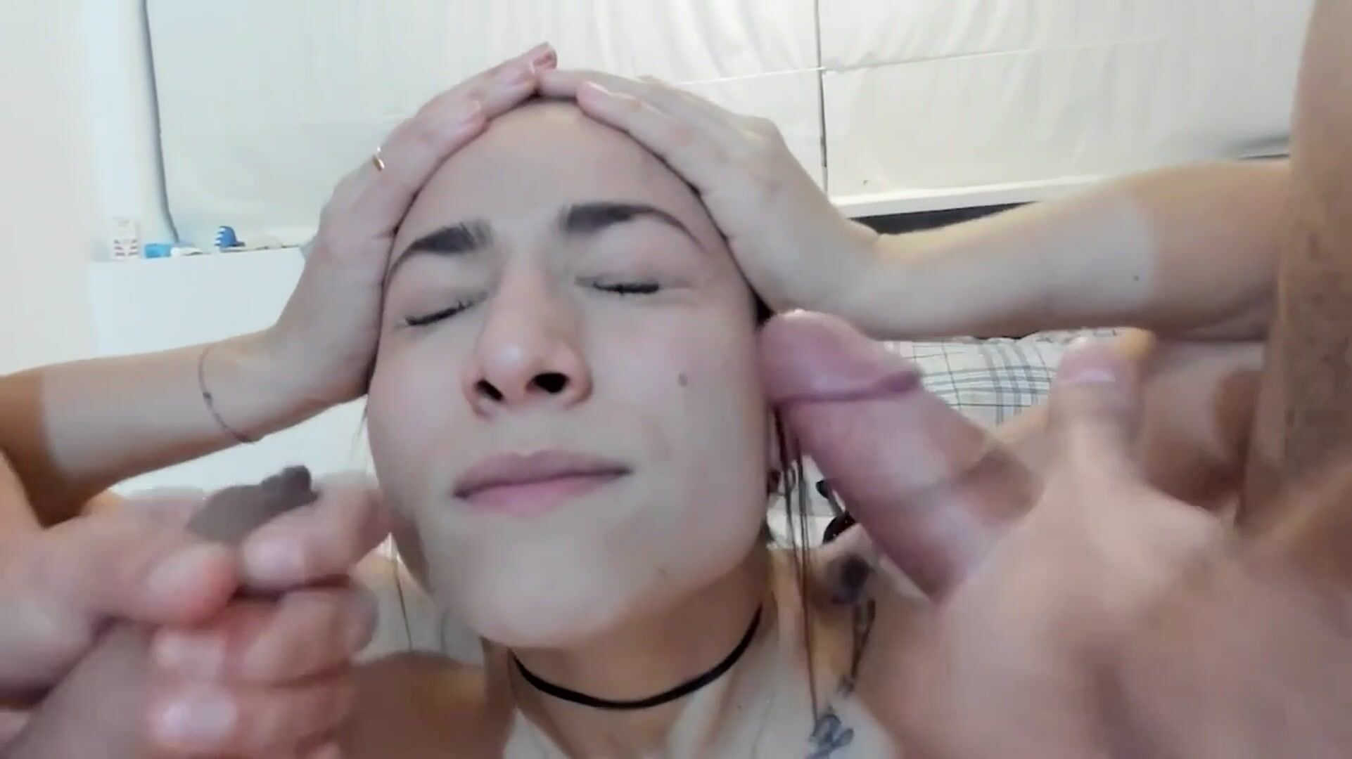 She’s drenched