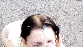 Cum Haters: She took that facial like a champ #2