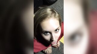 Cum Haters: Parking garage quickie turned into facial #3