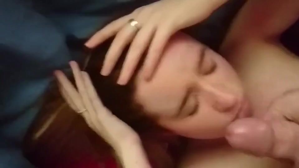 Amateur Lesbian Friend's Worst Nightmare; She lost a bet and has to suck dick and let him jizz on her