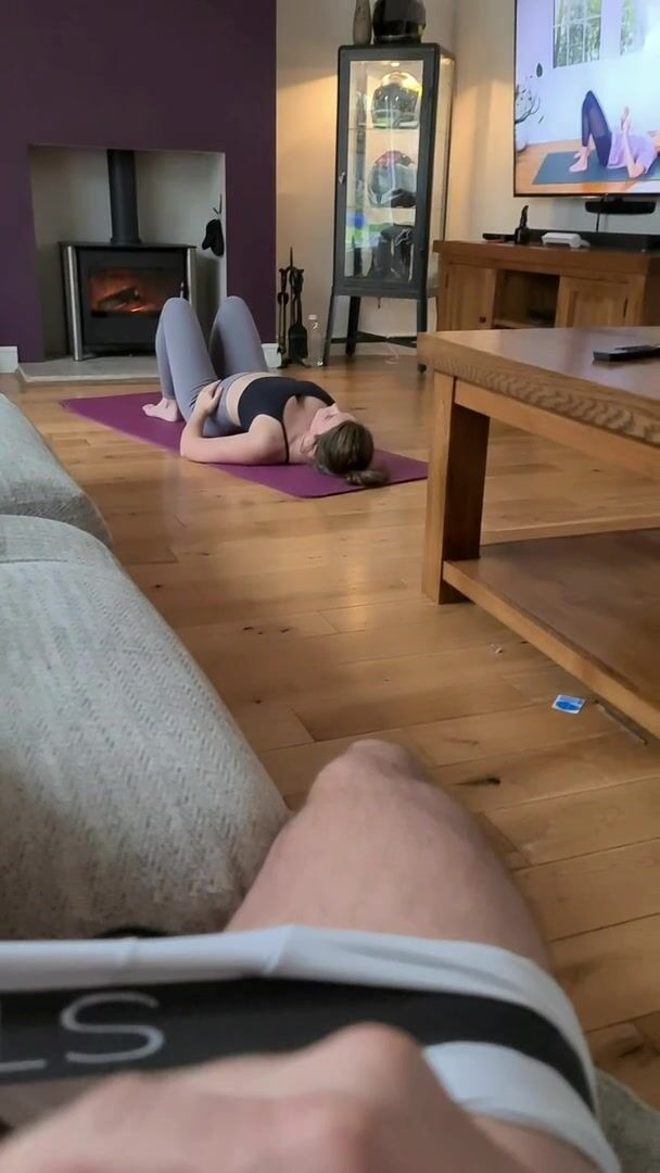 Not my most pleasurable cum moment, Still did my yoga like a champ :)