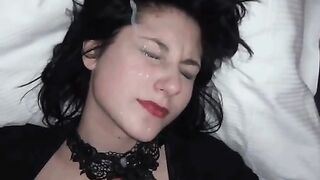 Cum Haters: Hot goth girl doesn't seem too happy #1