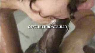 Cum On Black Girls: Giving head in the shower #4