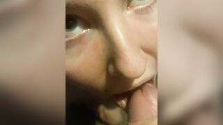 Cum on Tongue: Swallowed a load just now #3