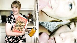 Cum on Tongue: Milf before and after cum on her tongue #4