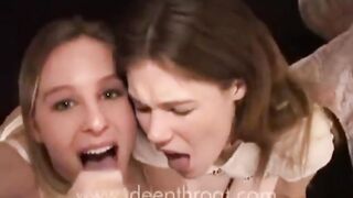 Heather Surprise Cumshots Her Friend